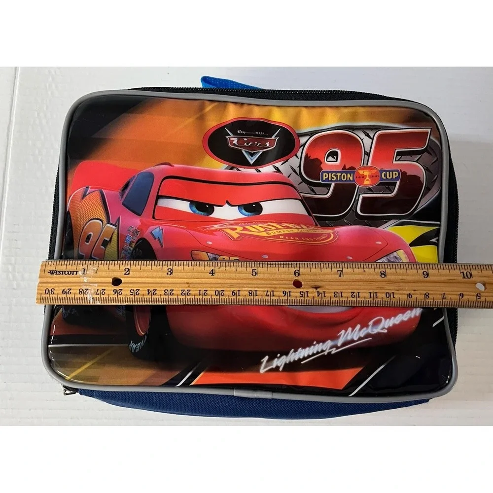 Disney Pixar Lunch Box Kids OS Blue Lightning McQueen Piston Cup 95 Insulated
